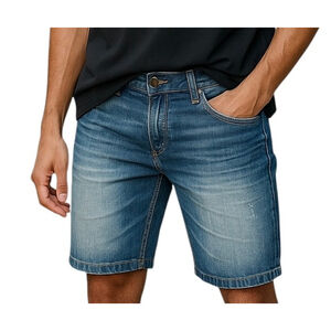 Havana Medium Wash Blue Bermuda Shorts Jean Denim Straight Leg SIZE 31